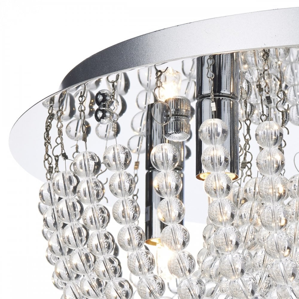 Saigon 5 Light Flush Fitting in Polished Chrome