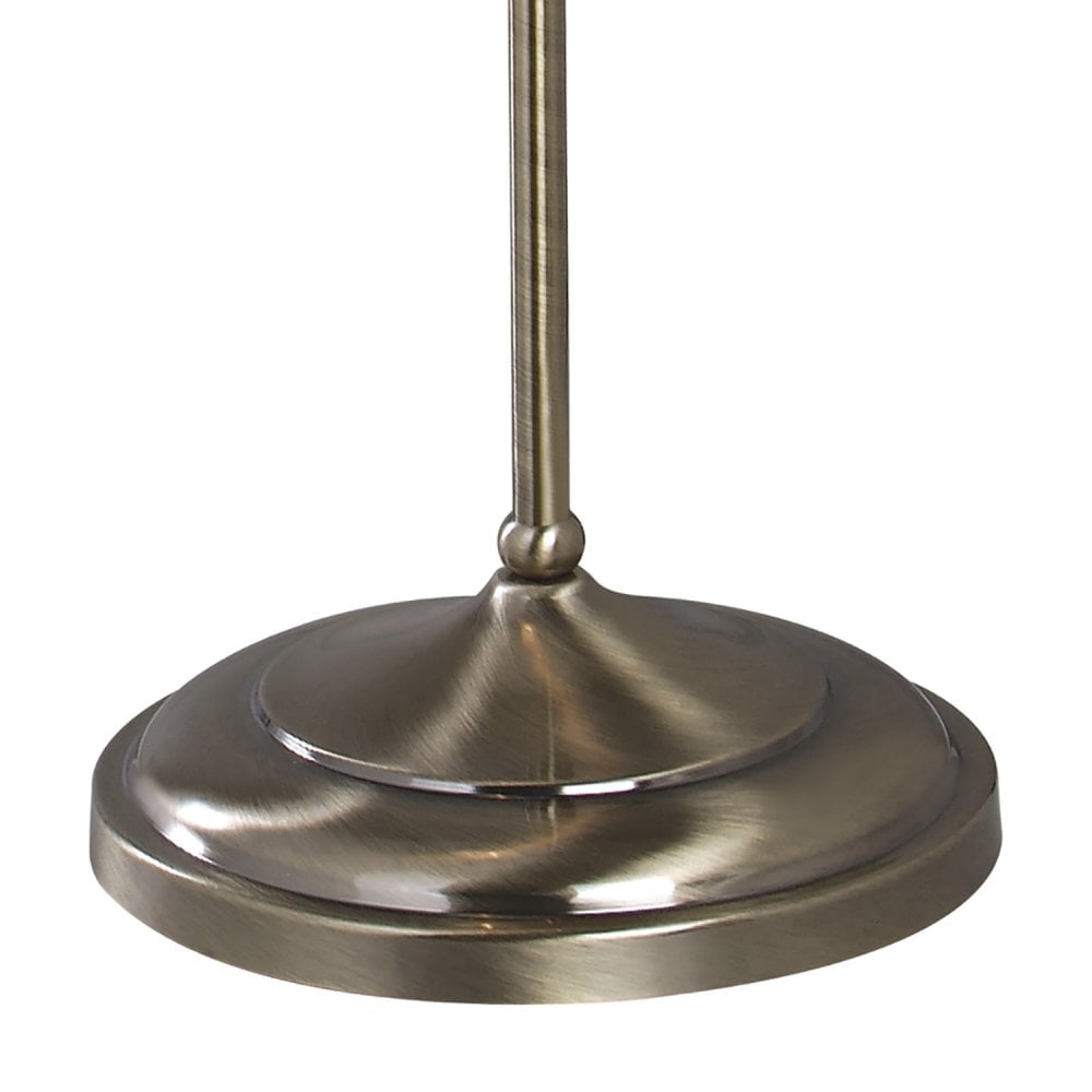 Suffolk Floor Lamp in Antique Brass C/W Cream Shade