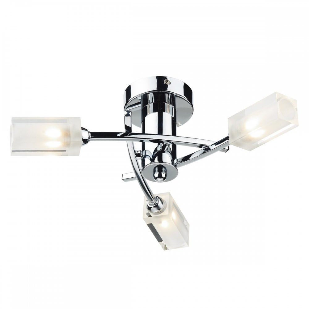 Morgan 3 Light Semi Flush in Polished Chrome Finish