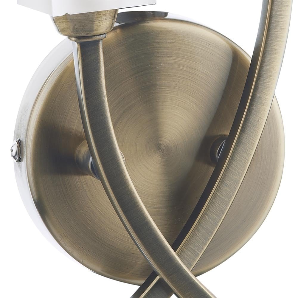 Morgan 2 Light Wall Fitting in Antique Brass