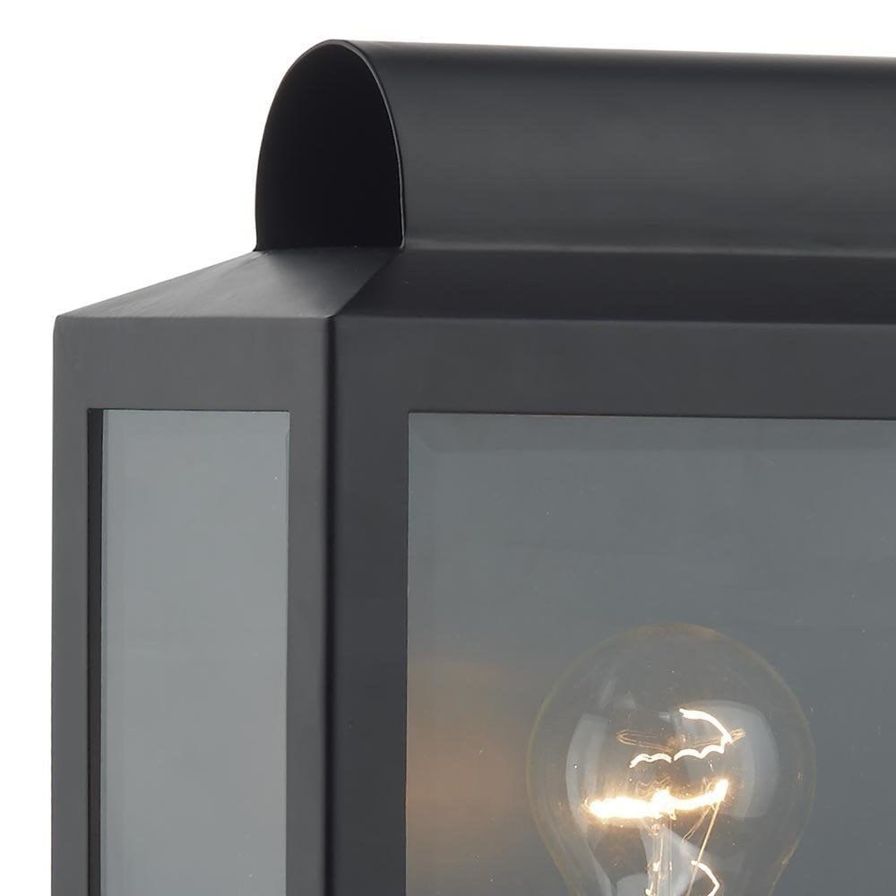 Notary Outdoor Wall Light in Black Finish IP44