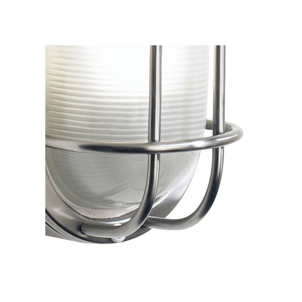 Salcombe Oval Outdoor Wall Light in stainless Steel Finish IP44