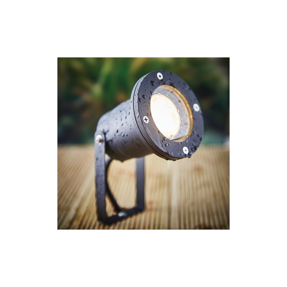 Opaz Matt Black Spike Light IP44