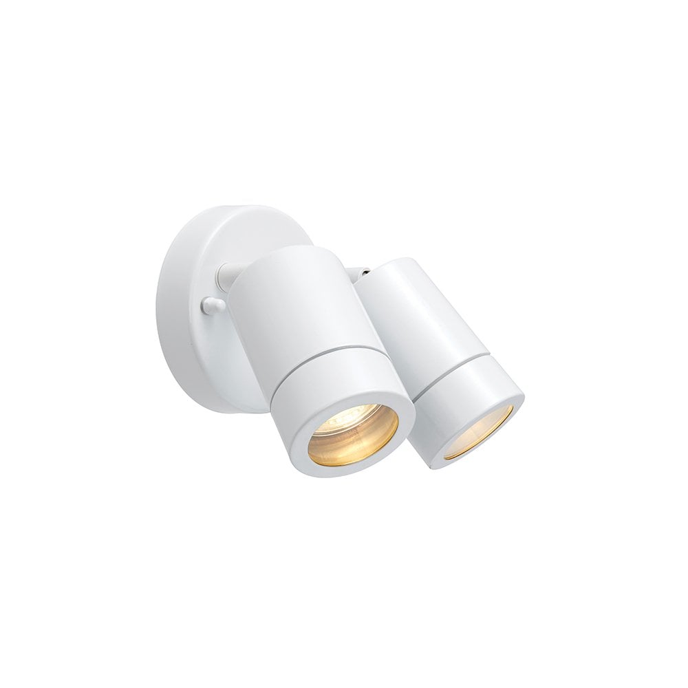 Palin 2 Light Spot in Gloss White Finish IP44