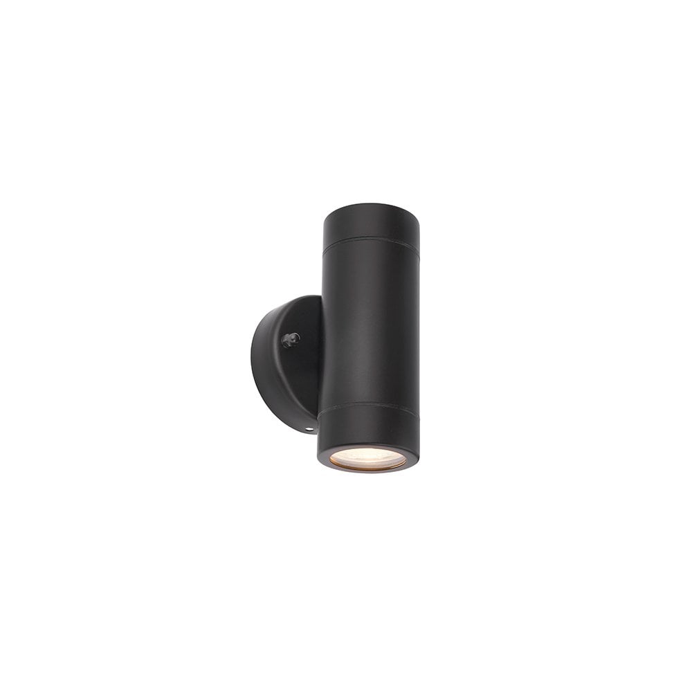 Palin Up and Down Wall Light in Matt Black Finish IP44