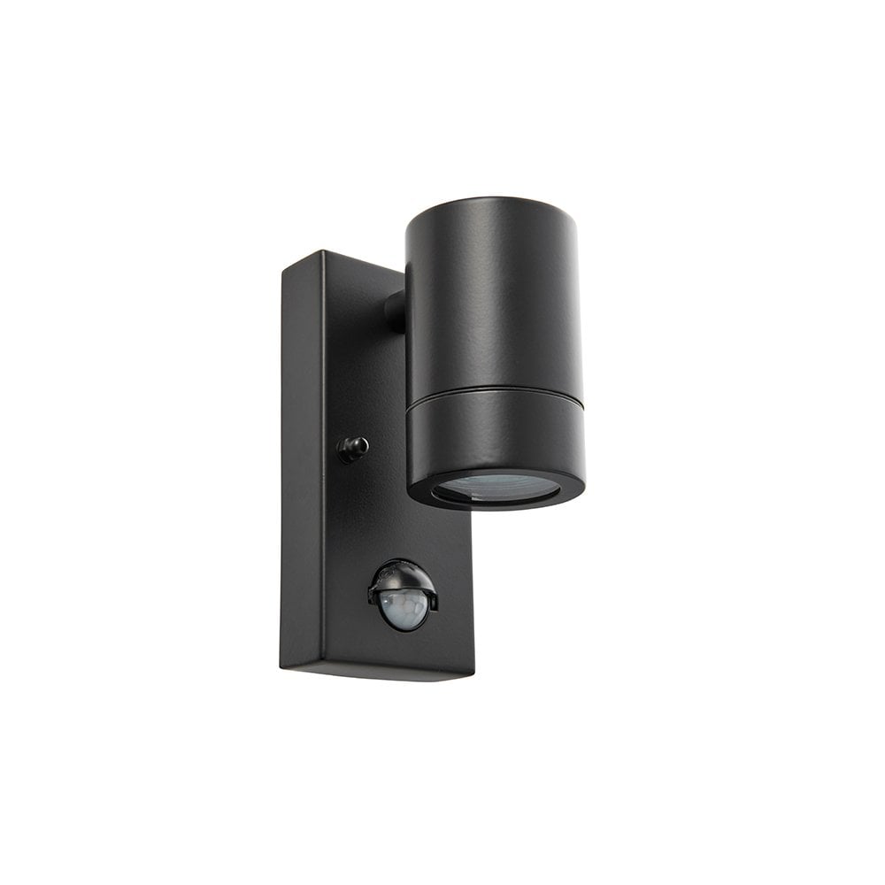 Plain Downlight in Matt Black Finish with PIR IP44