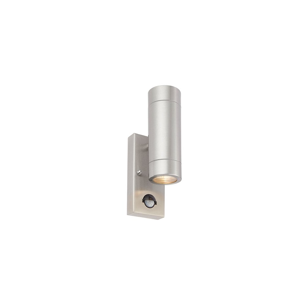 Atlantis Up and Down Wall Light in Stainless Steel with PIR