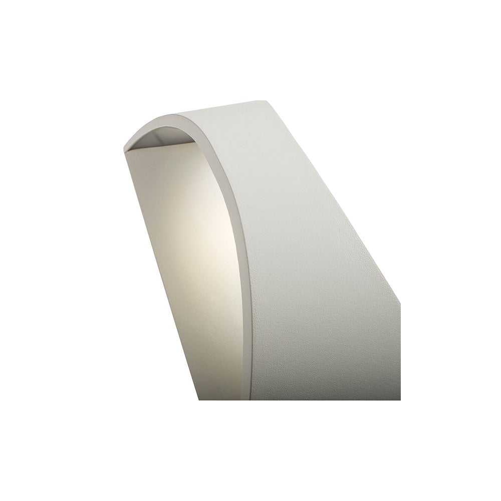 Vulcan Curved Wall Light in Matt White W300 IP65