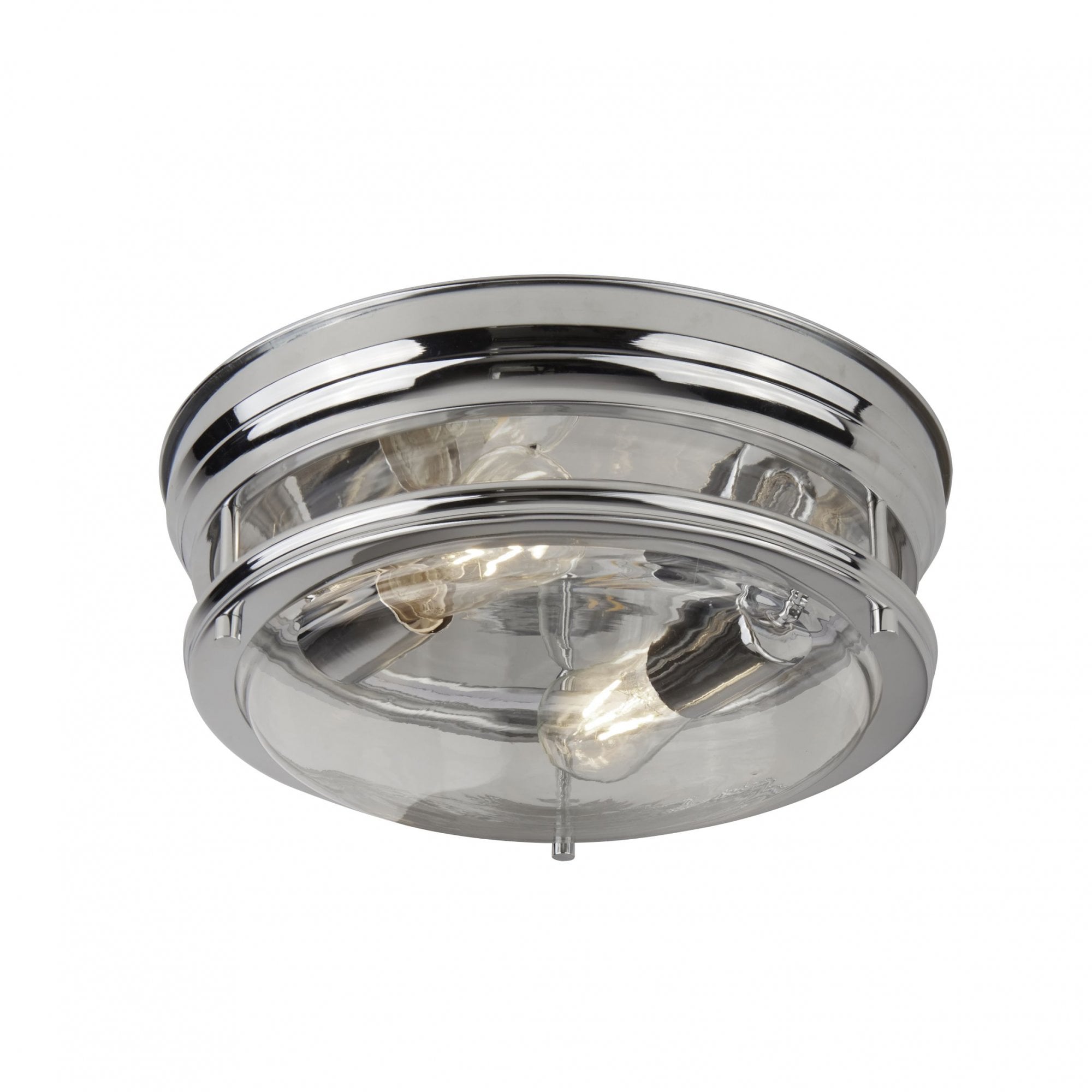 Edinburgh 2 Light Flush Chrome With Clear Glass IP44