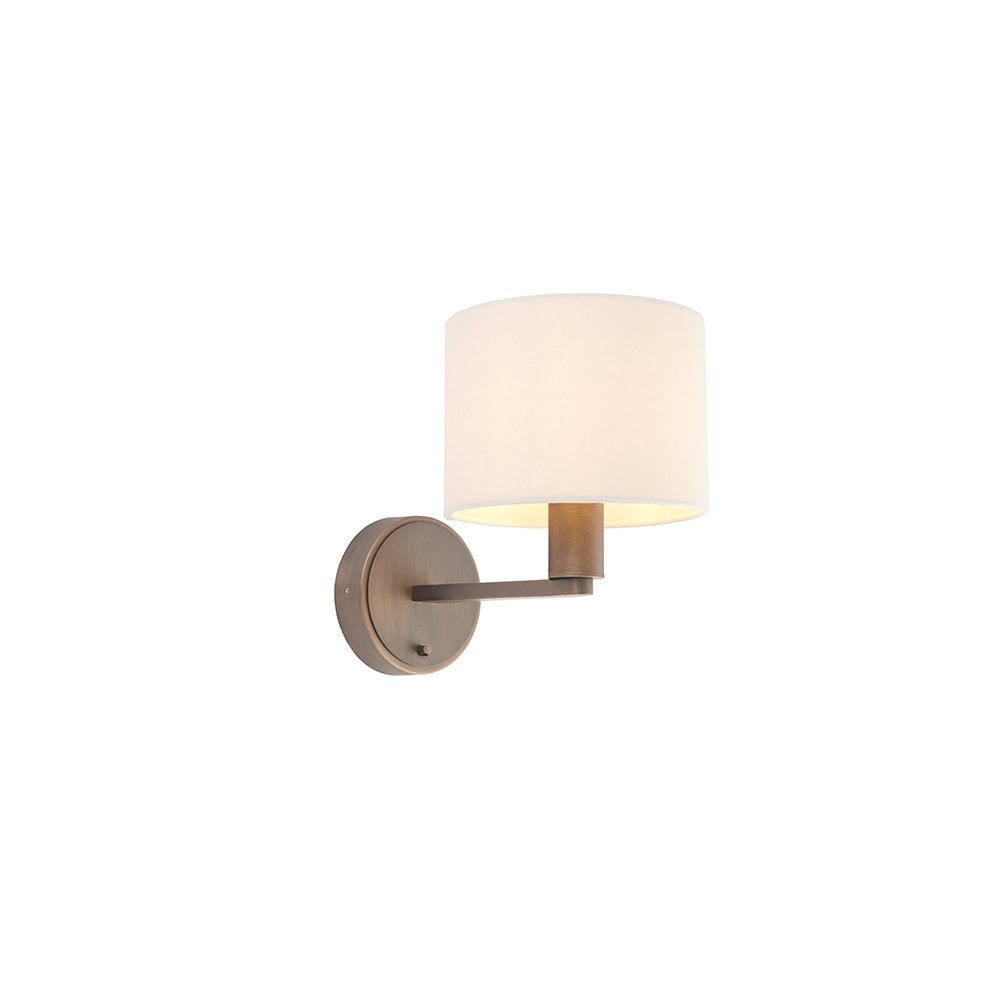 Daley Wall Light in Bronze C/W Marble Shade
