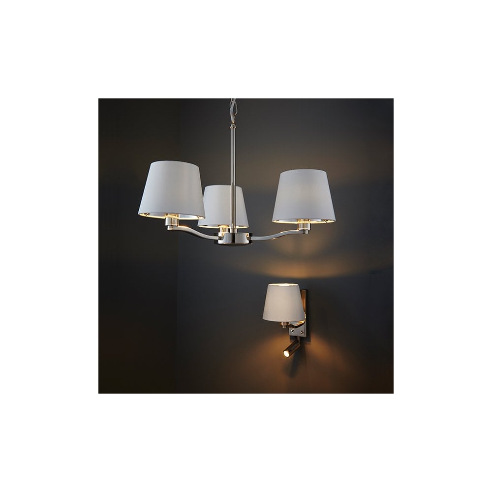 Harvey Wall & Spot Light in Nickel C/W Shade