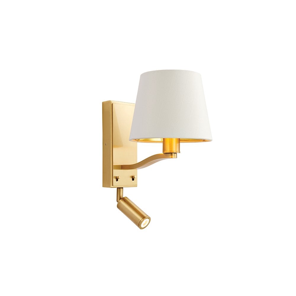 Harvey Wall & Spot Light in Gold C/W Shade