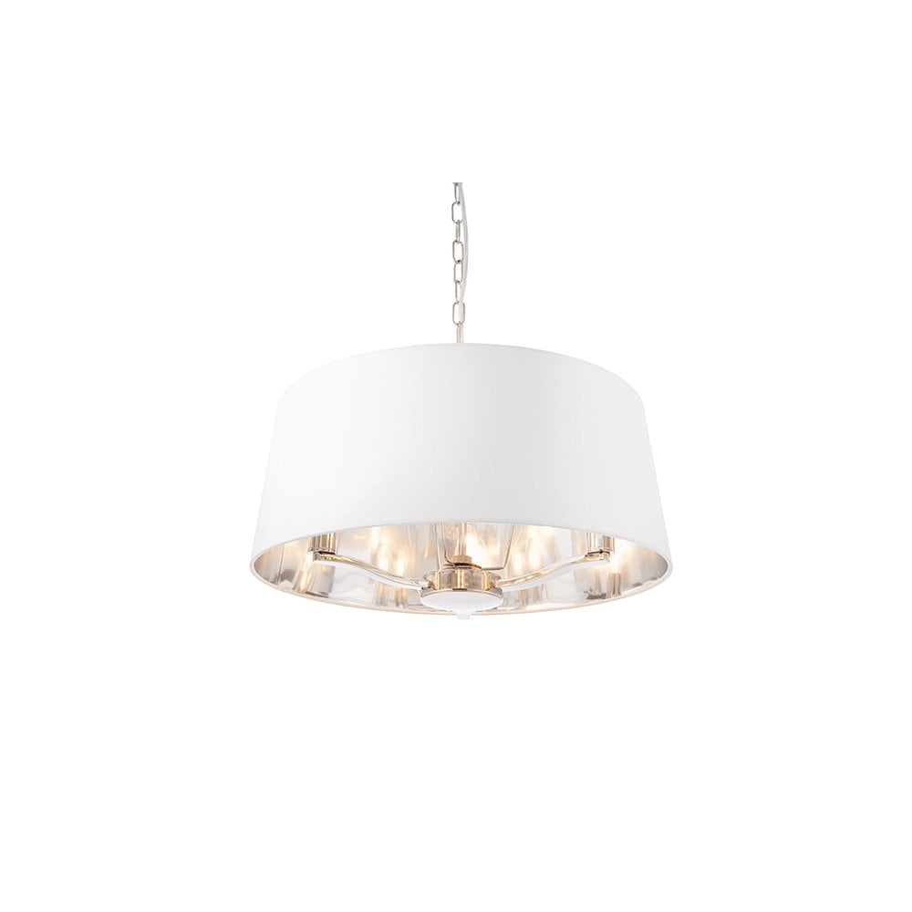 Harvey 3 Light with Drum Shade in Nickel