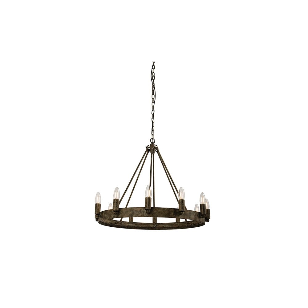 Chevalier 12 Light Ceiling Light in Aged Metal