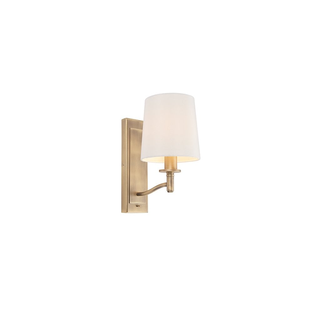 Ortona Wall Light in Antique Brass C/W Shade
