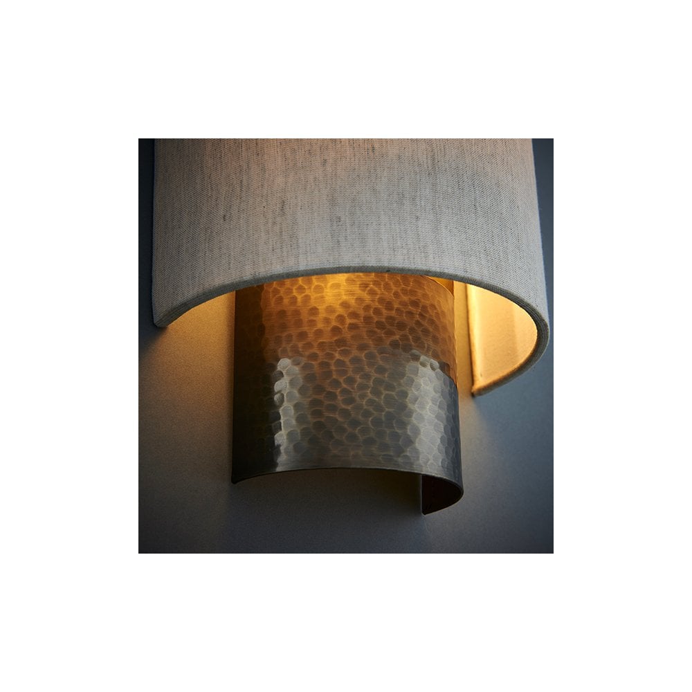 Indara Bronze Wall Light C/W Shade