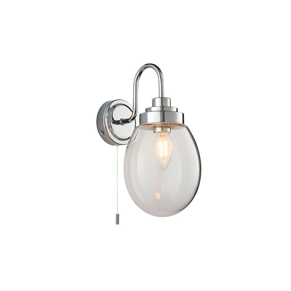 Hampton Wall Light with Clear Glass IP44