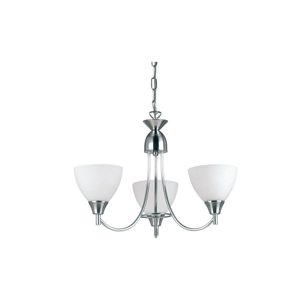 Alton 3 Light Ceiling Fitting in Satin Chrome