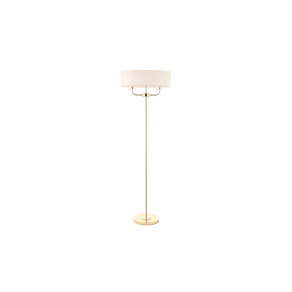Nixon 2 Light Floor Lamp in Brass