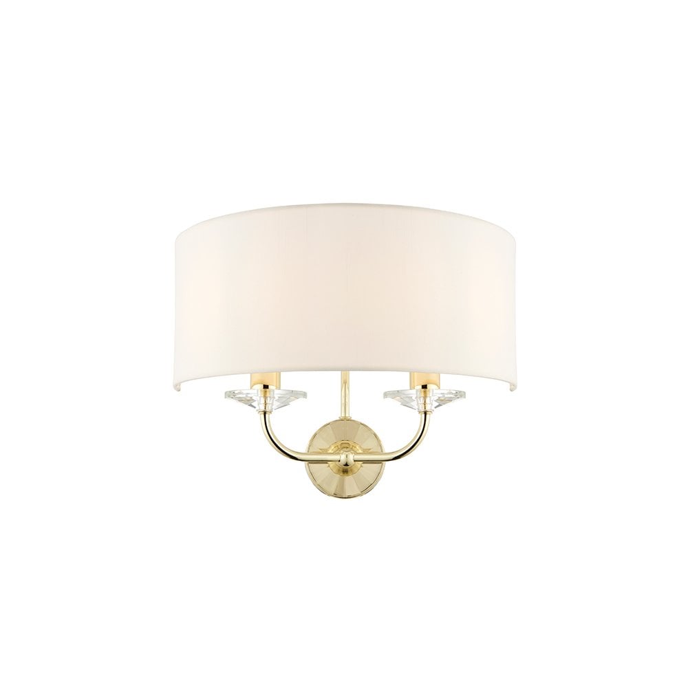 Nixon 2 Light Wall Fitting in Brass Finish