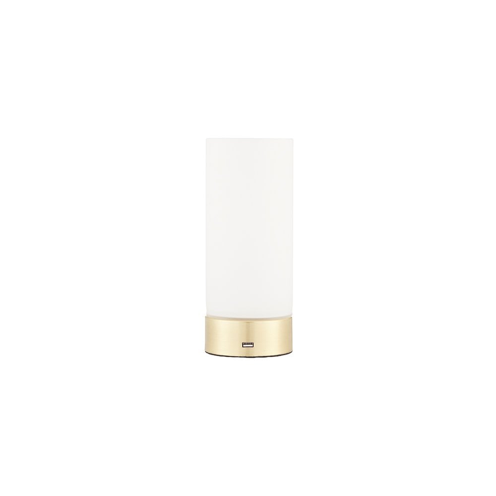 Dara Table Lamp with USB in Brass Finish