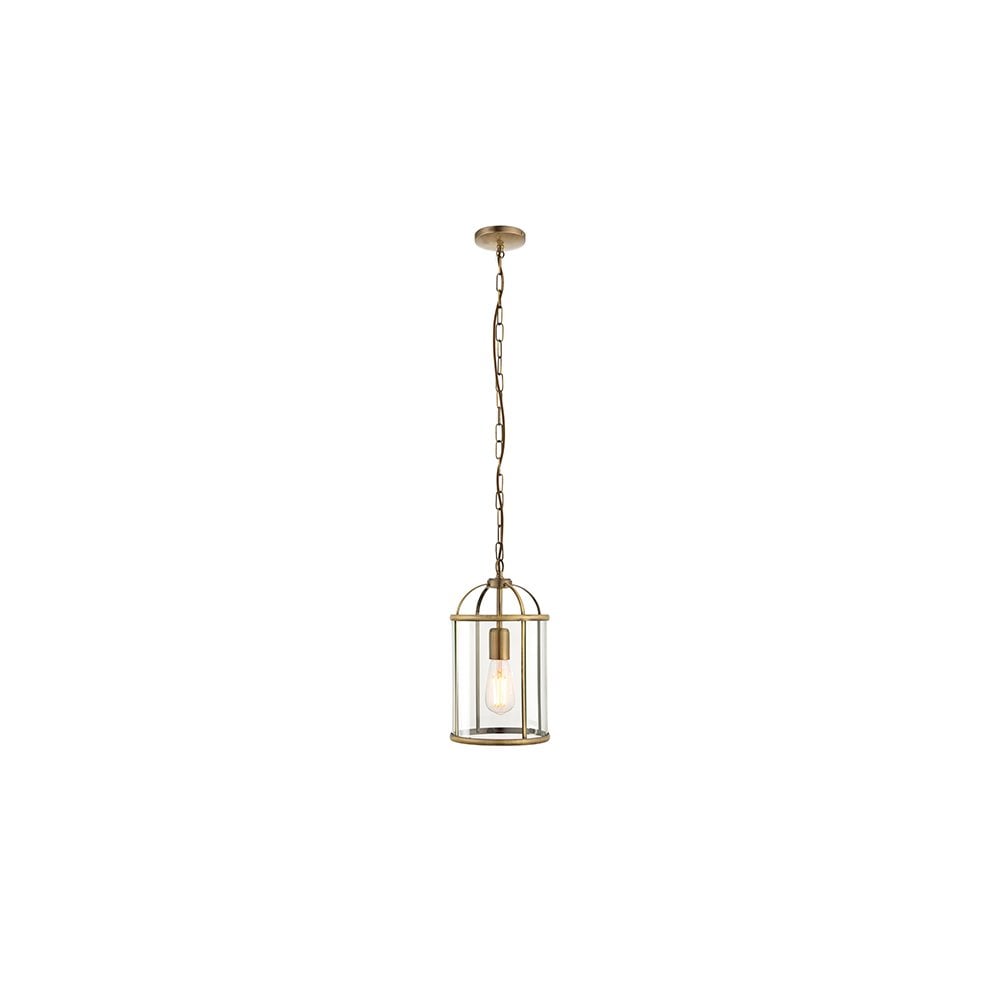 Lambeth Single Lantern in Antique Brass
