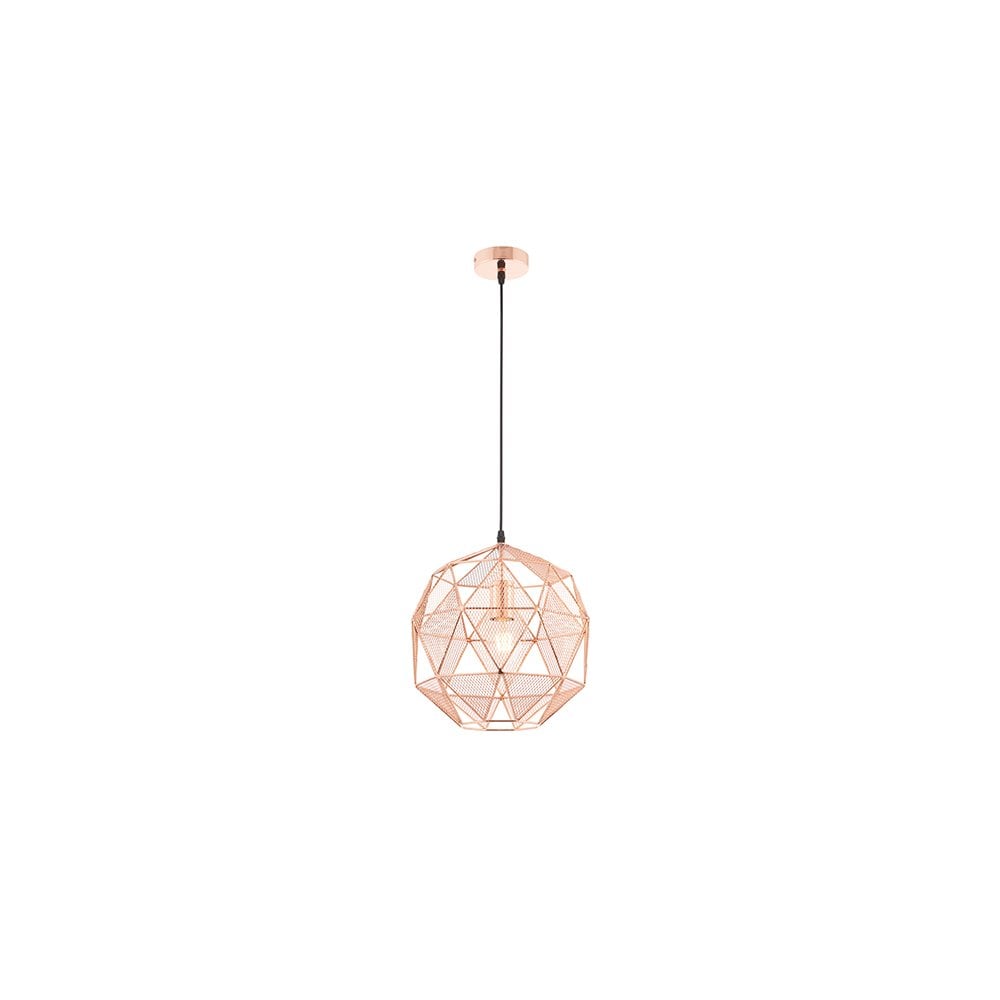 Armour Single Pendant in Copper Finish