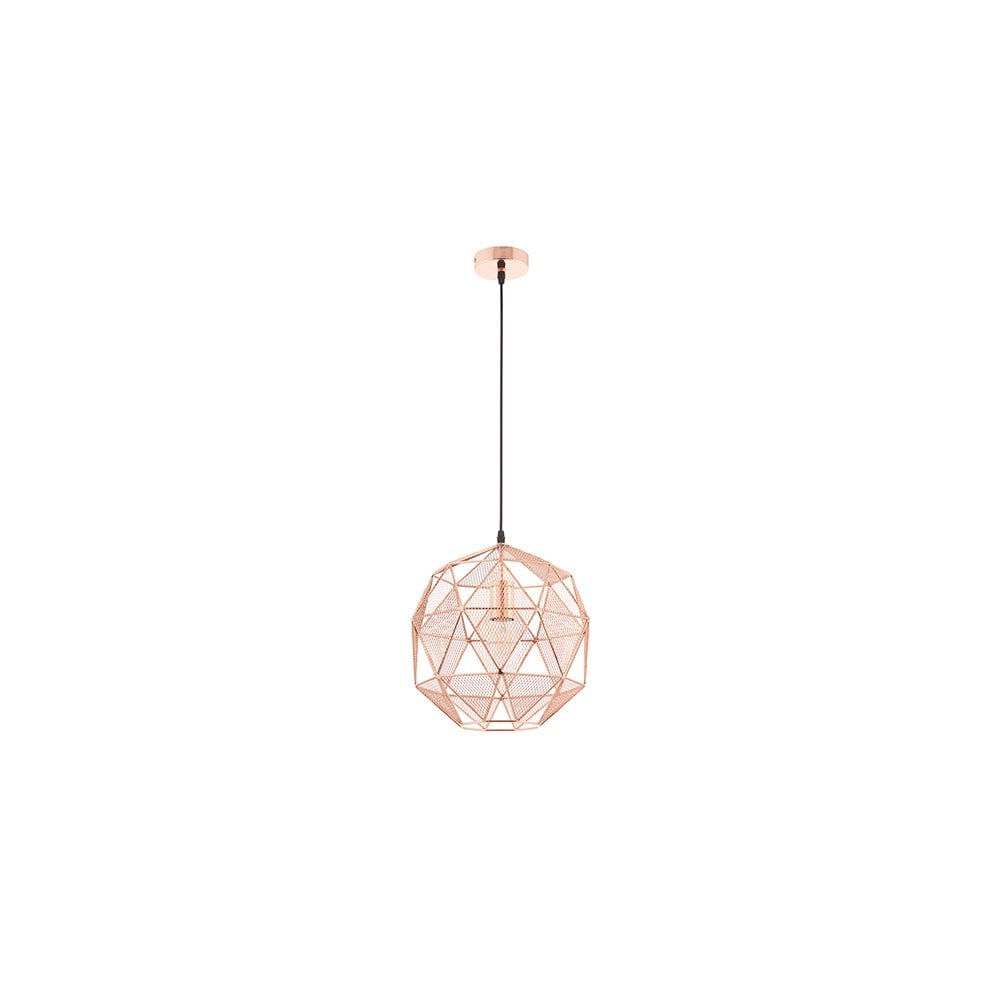 Armour Single Pendant in Copper Finish