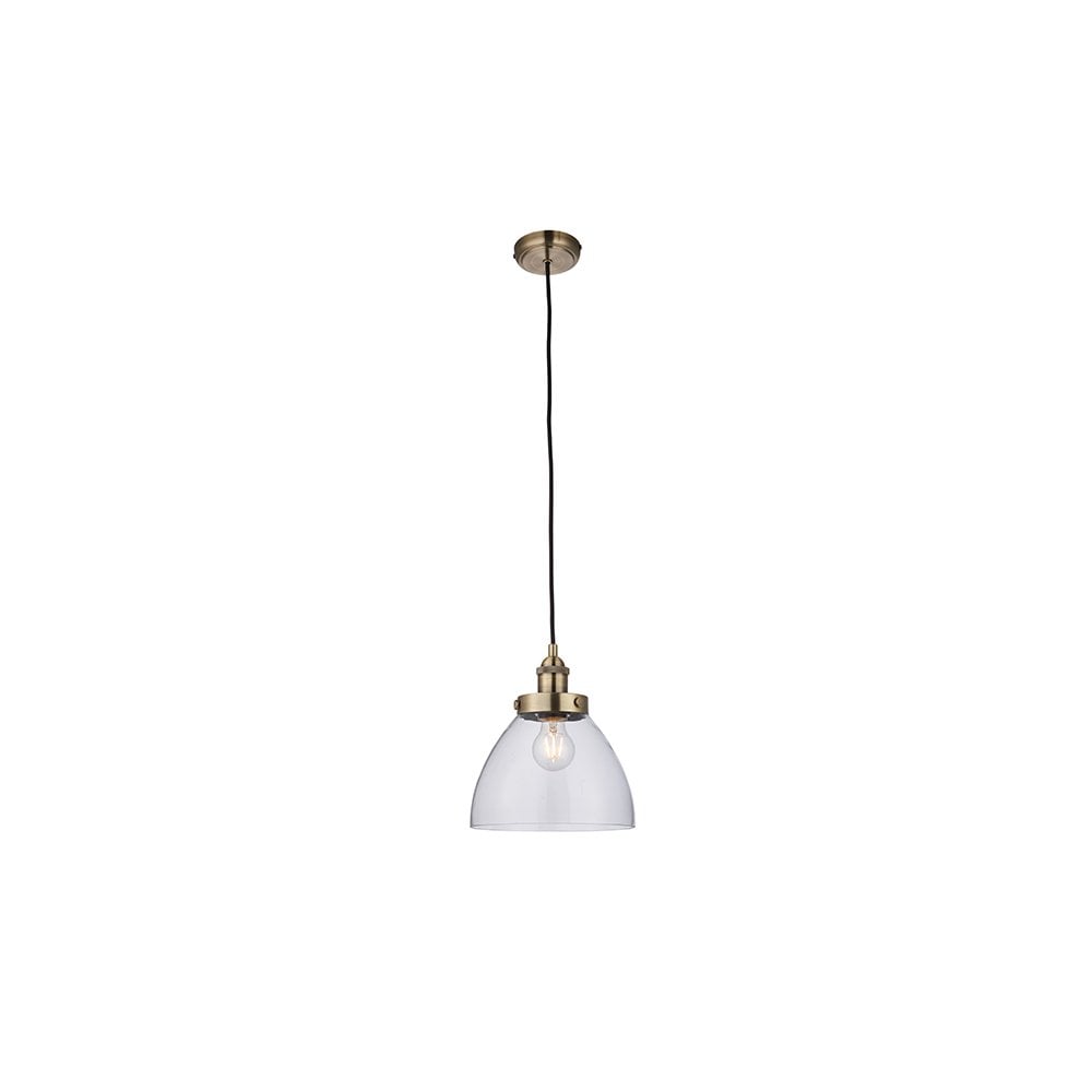 Hansen Single Pendant in Antique Brass