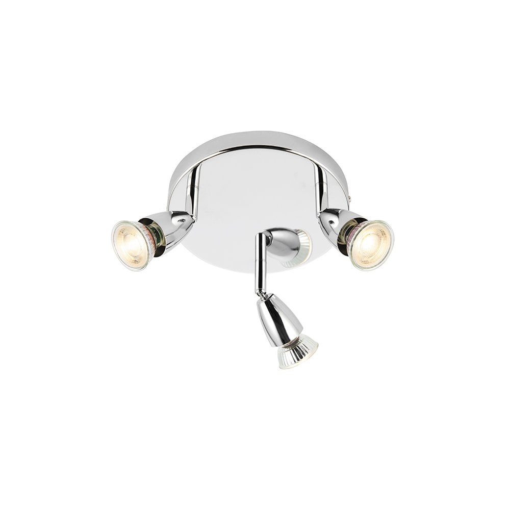 Amalfi 3 Light Round Spotlight Plate in Chrome