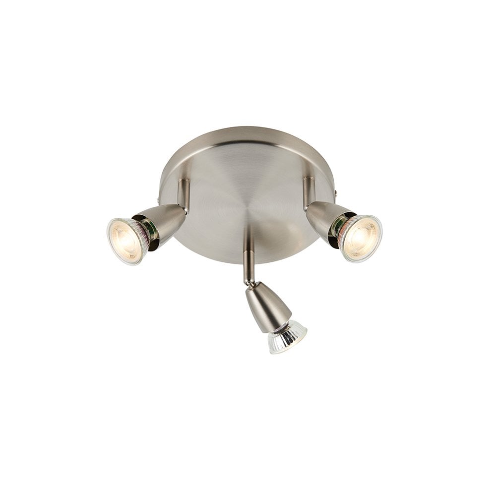 Amalfi 3 Light Round Spotlight Plate in Satin Nickel