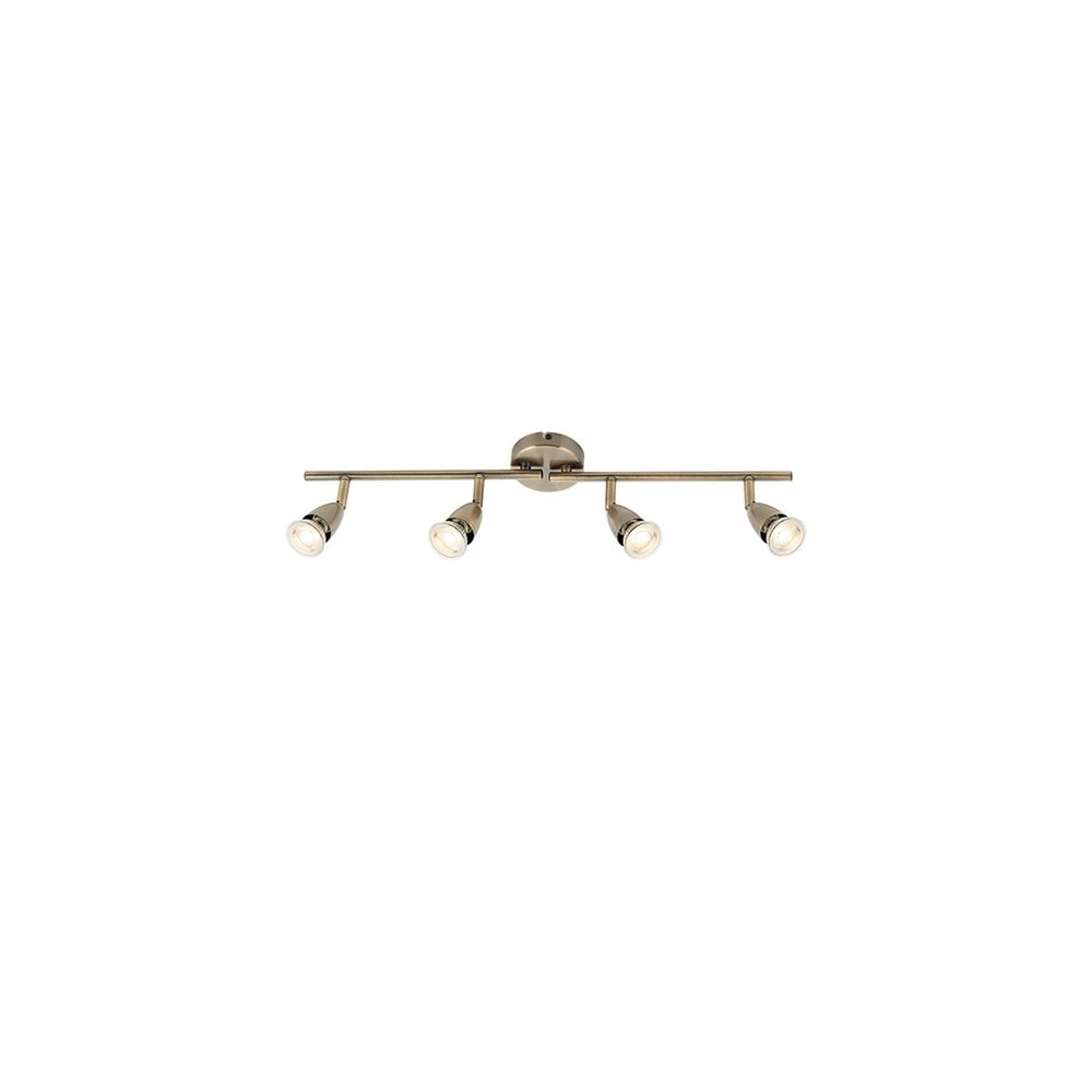 Amalfi 4 Light Spotlight Bar in Antique Brass