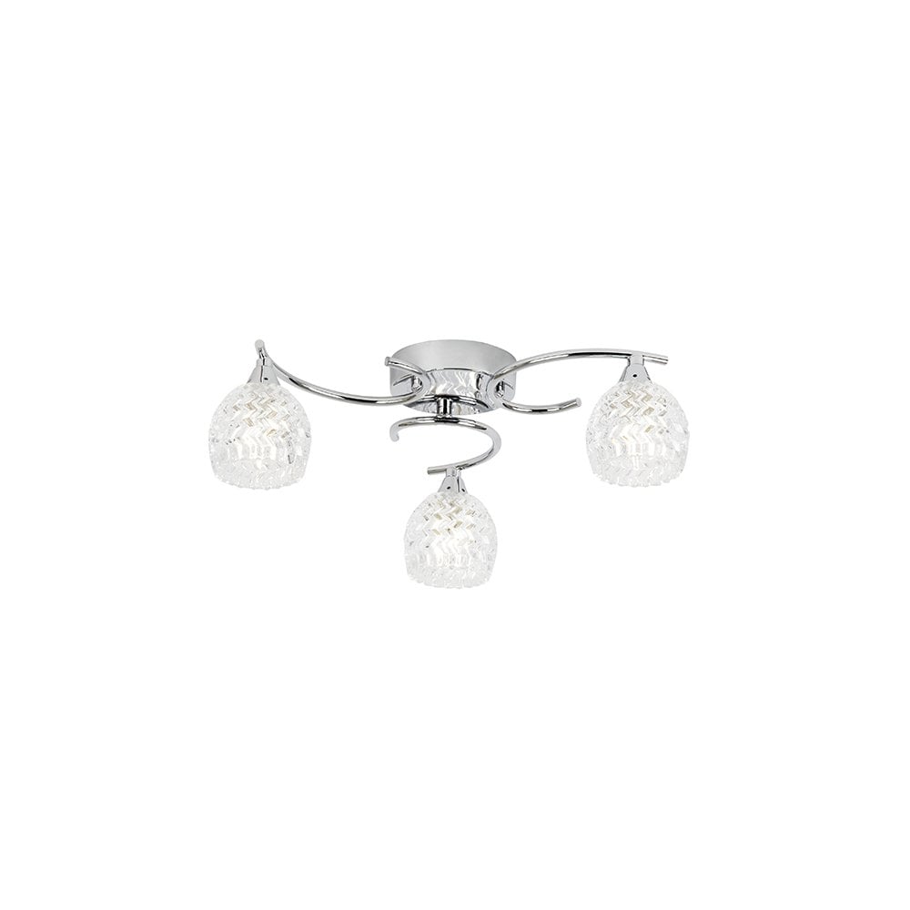 Boyer 3 Light Semi Flush in Chrome