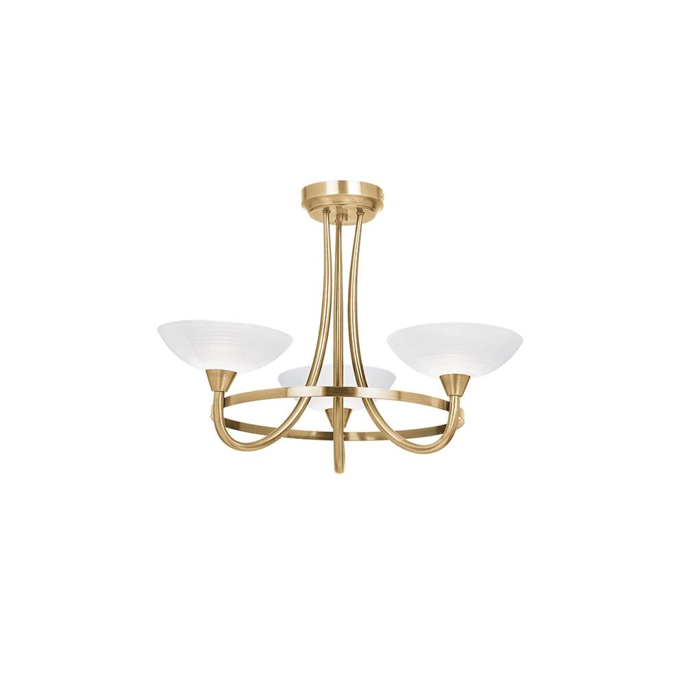 Cagney 5 Light Semi Flush in Antique Brass
