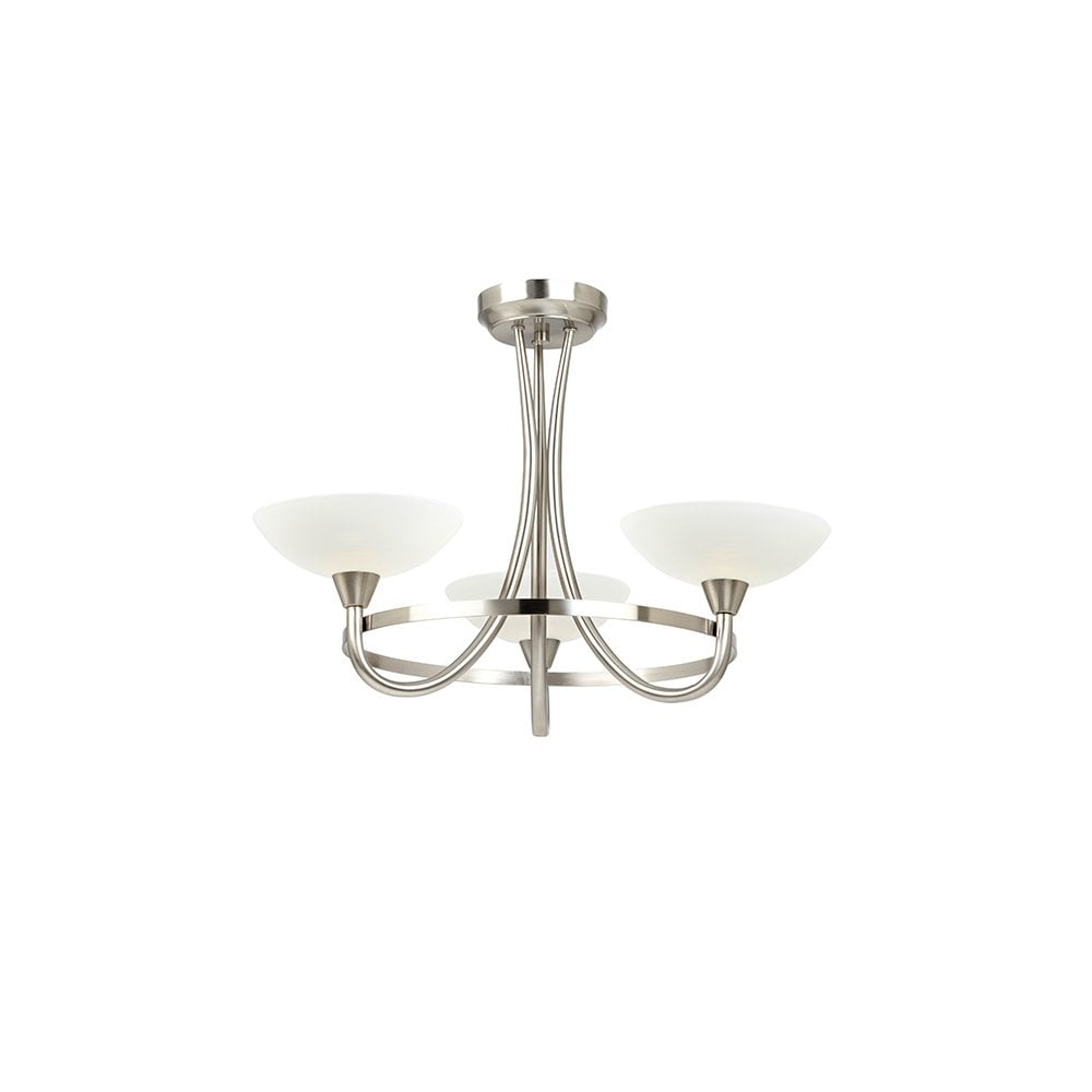 Cagney 5 Light Semi Flush in Satin Chrome