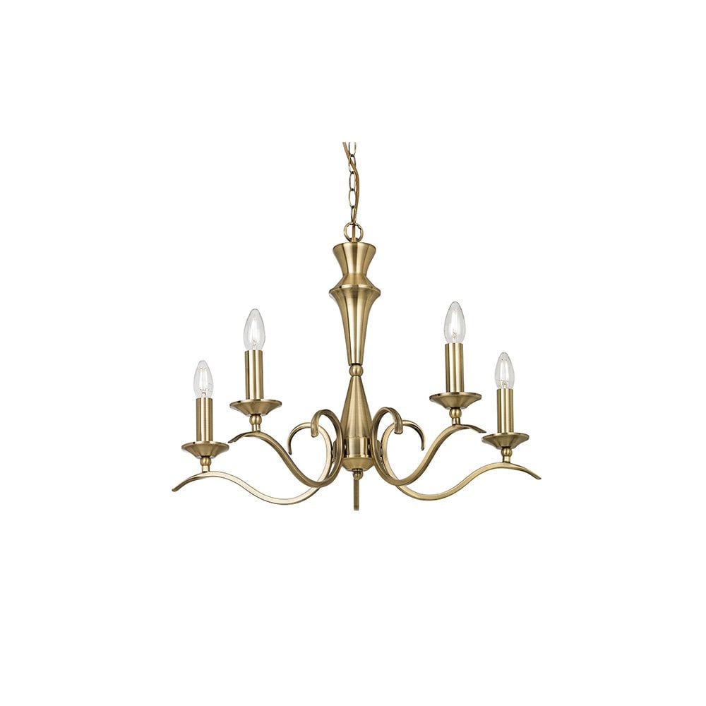 Kora 5 Light in Antique Brass