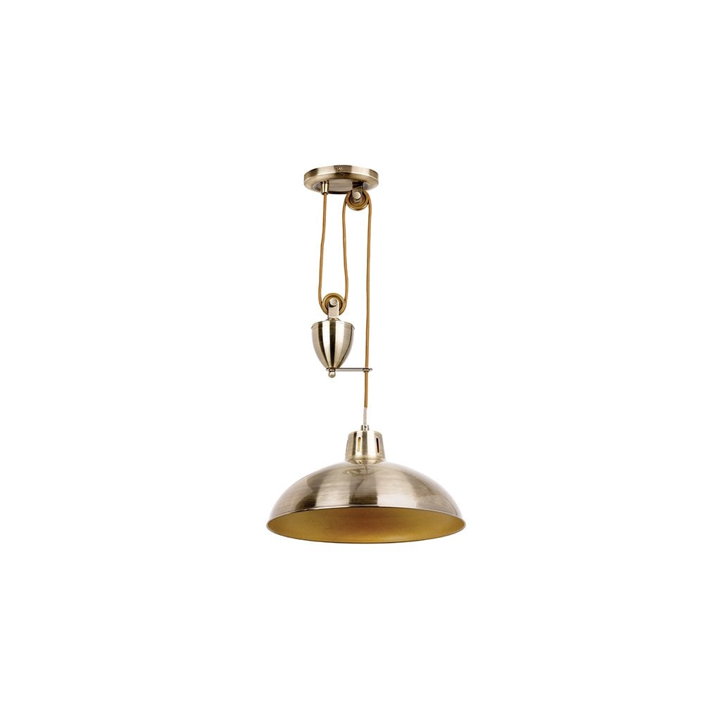 Polka Pendant in Antique Brass