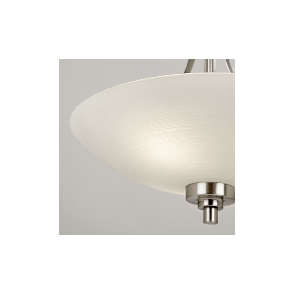 Welles 3 Light Semi Flush in Antique Brass