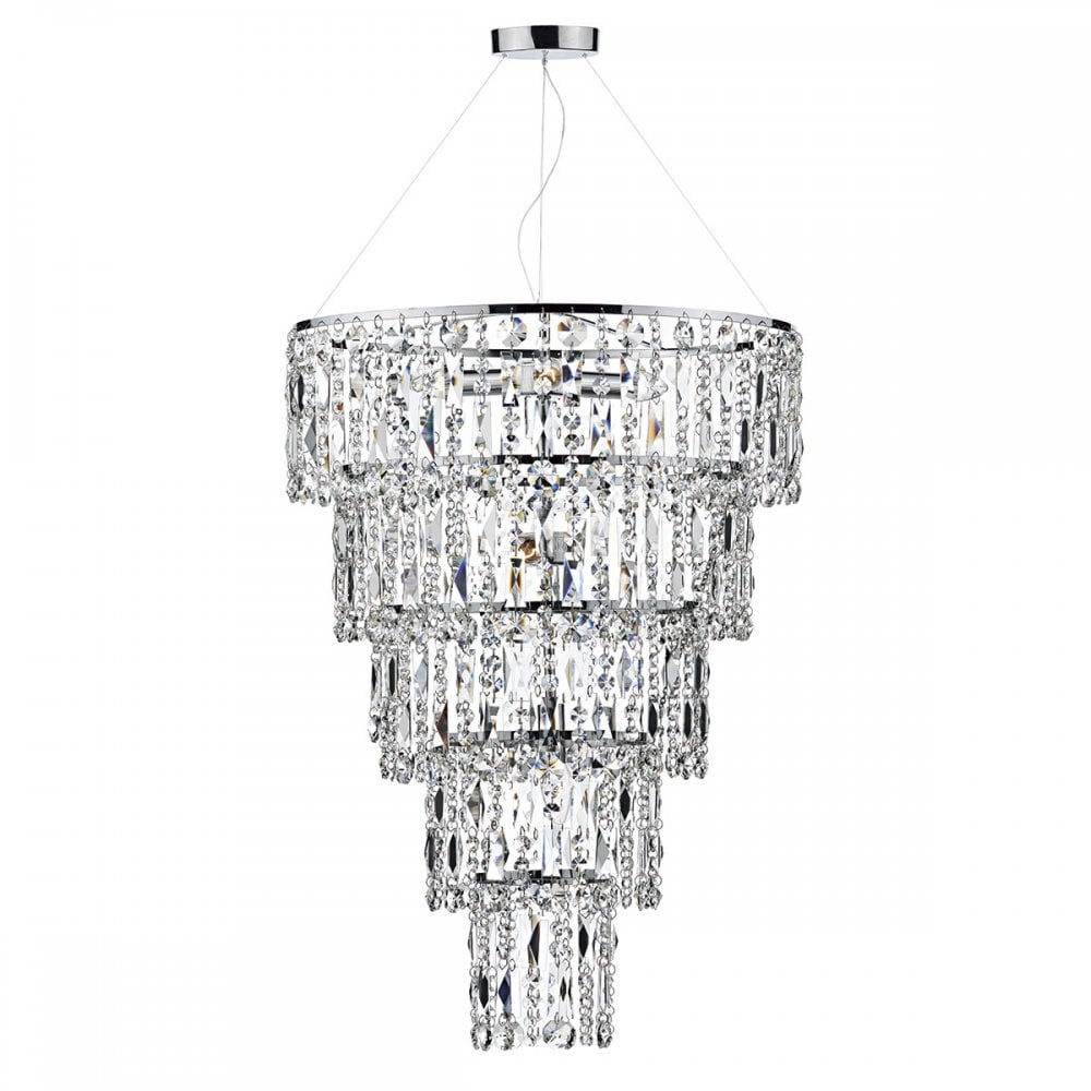 Escala 6 Light Round Crystal Pendant