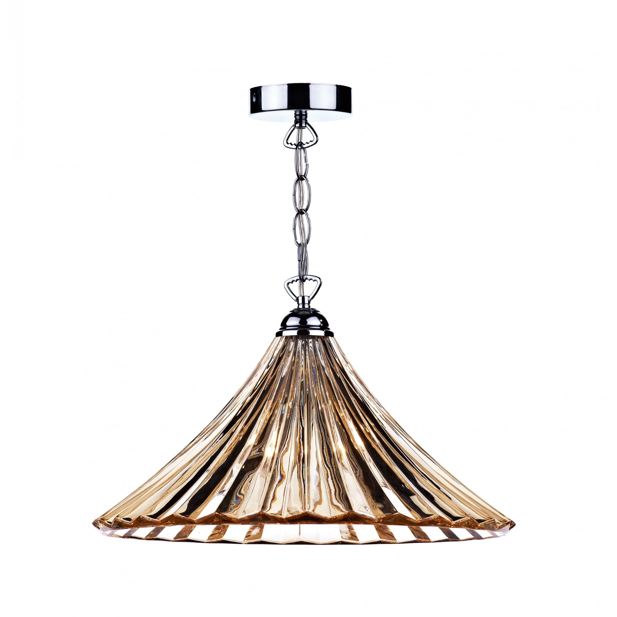 Ardeche 1-Light Antique Brass Amber Glass