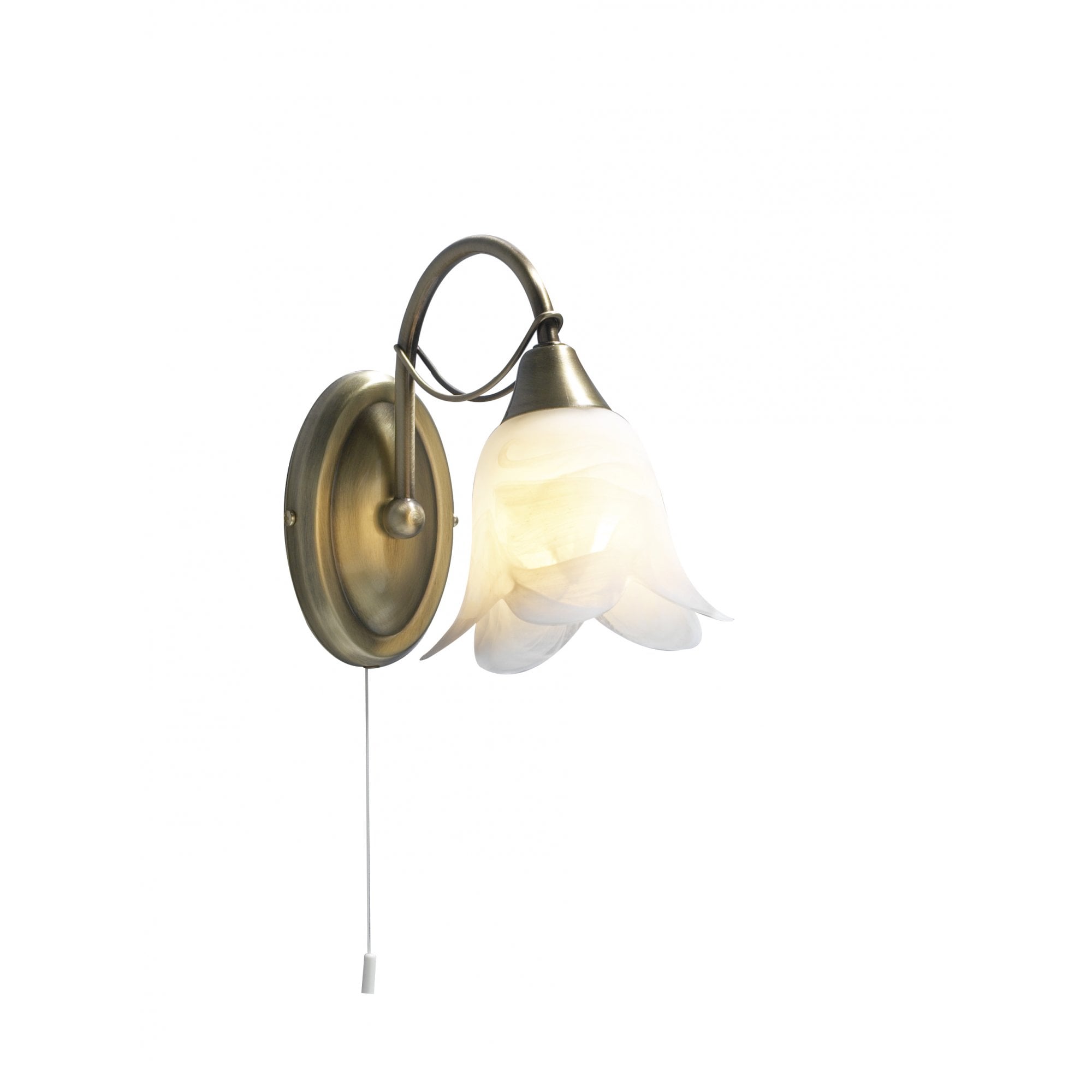 Doublet 1-Light Antique Brass Wall Bracket