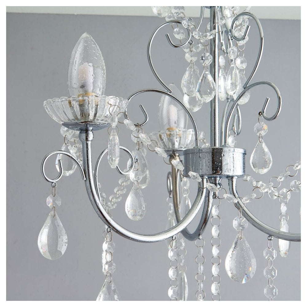 Tabitha Semi-Flush Ceiling Light in Chrome IP44