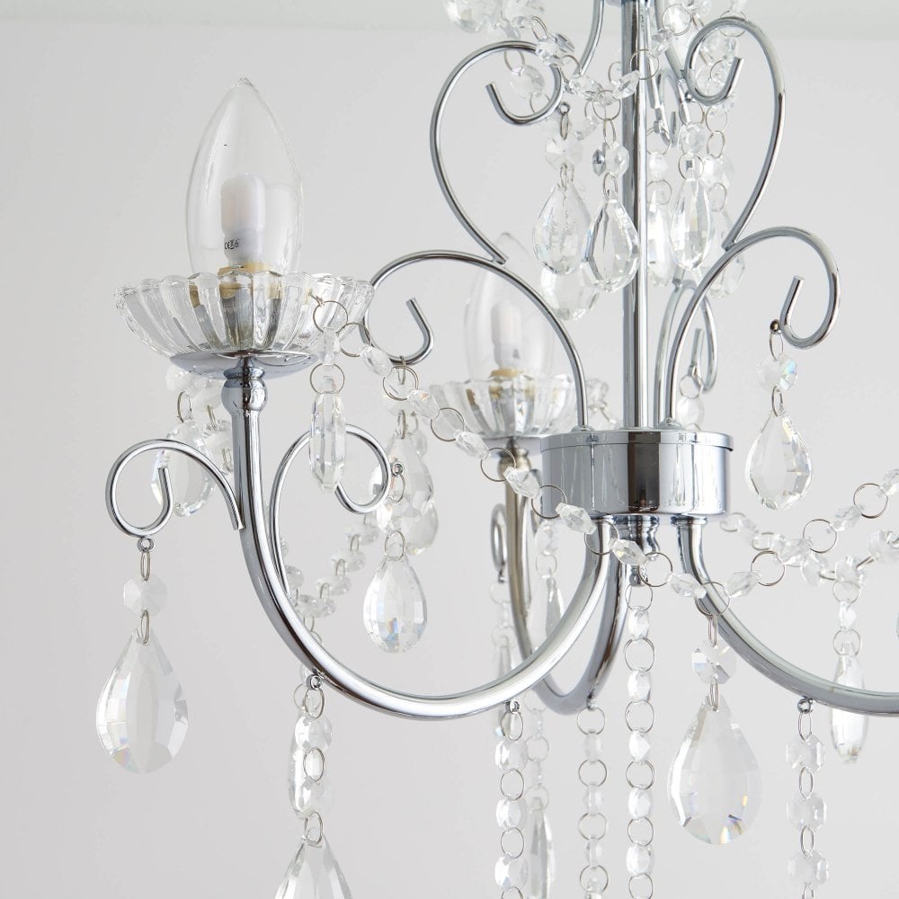 Tabitha Semi-Flush Ceiling Light in Chrome IP44