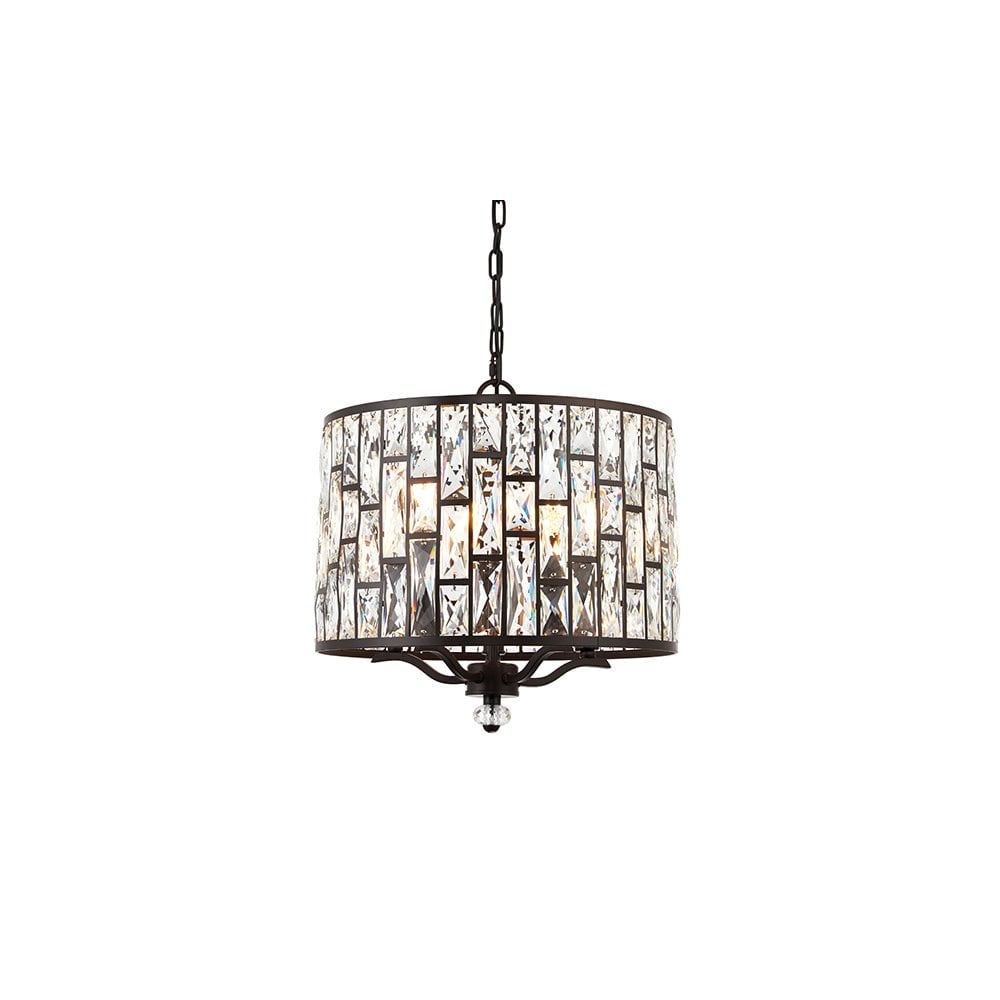 Belle 5 Light Pendant Dark Bronze Finish