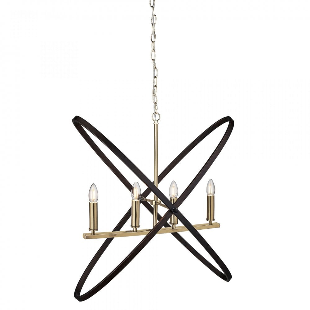 Hoopla 4 Light Pendant Bronze