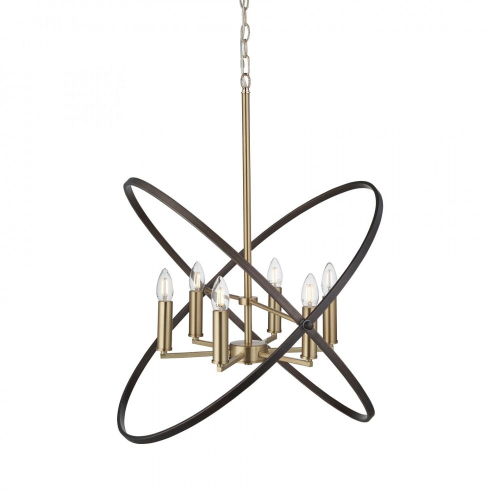 Hoopla 6 Light Pendant Bronze