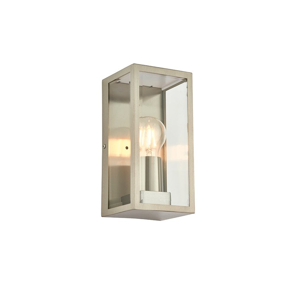 Oxford Outdoor Wall Lantern Brushed Stainless Steel IP44