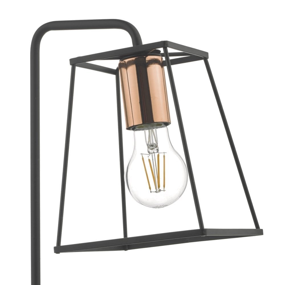 Tower Table Lamp in Black & Copper Finish
