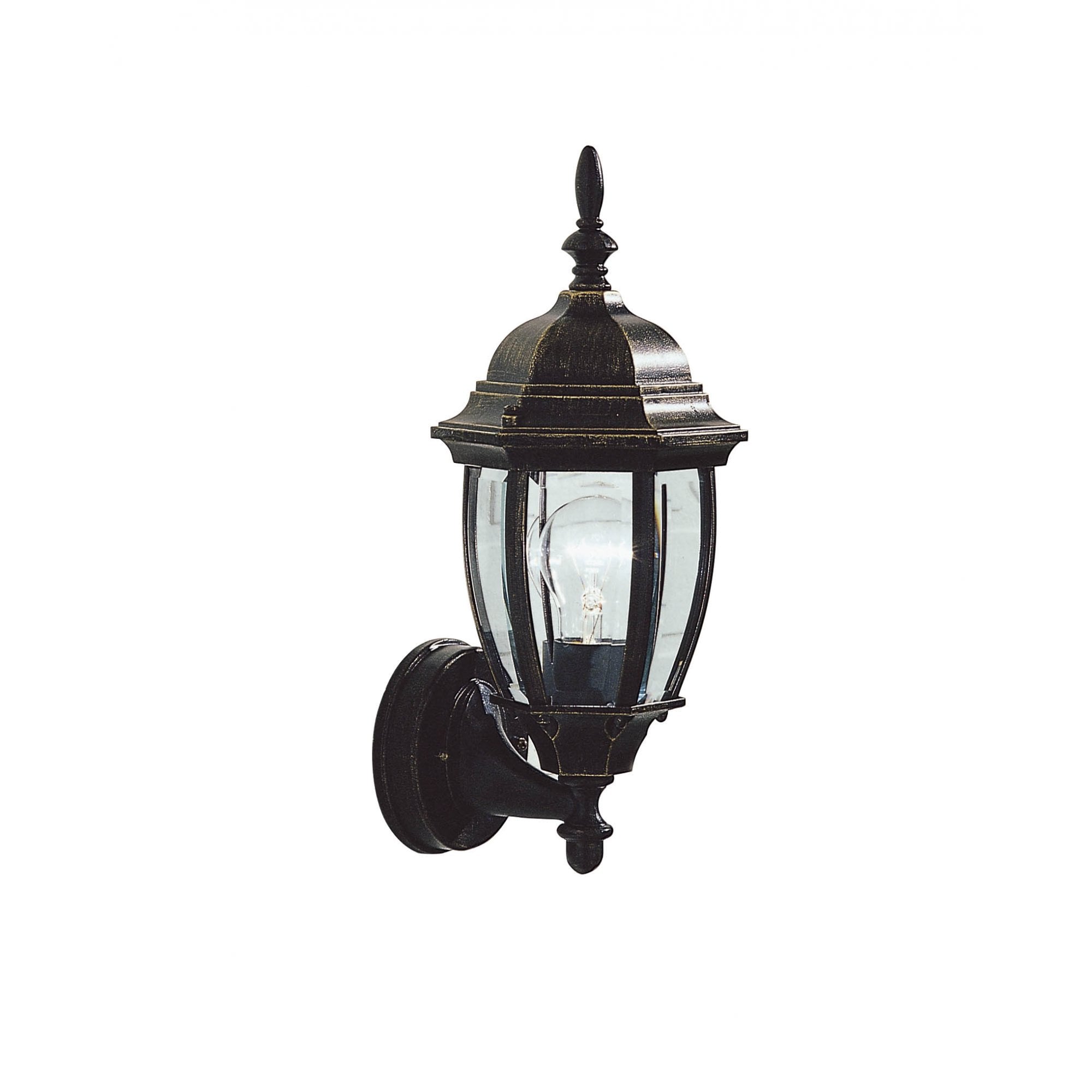 Hambro Uplighter Wall Bracket Black Gold