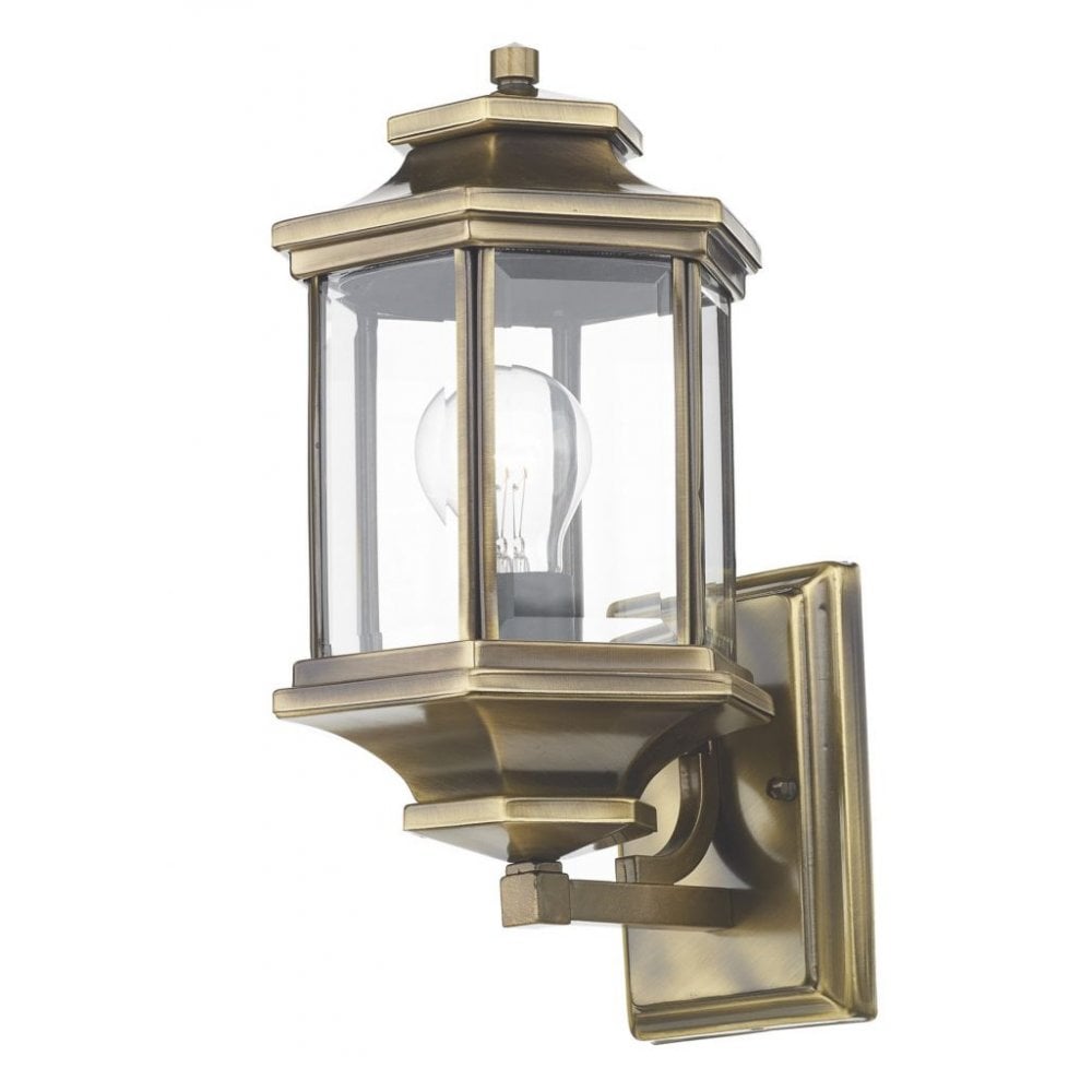 Ladbroke Lantern Antique Brass complete with Bevelled Glass
